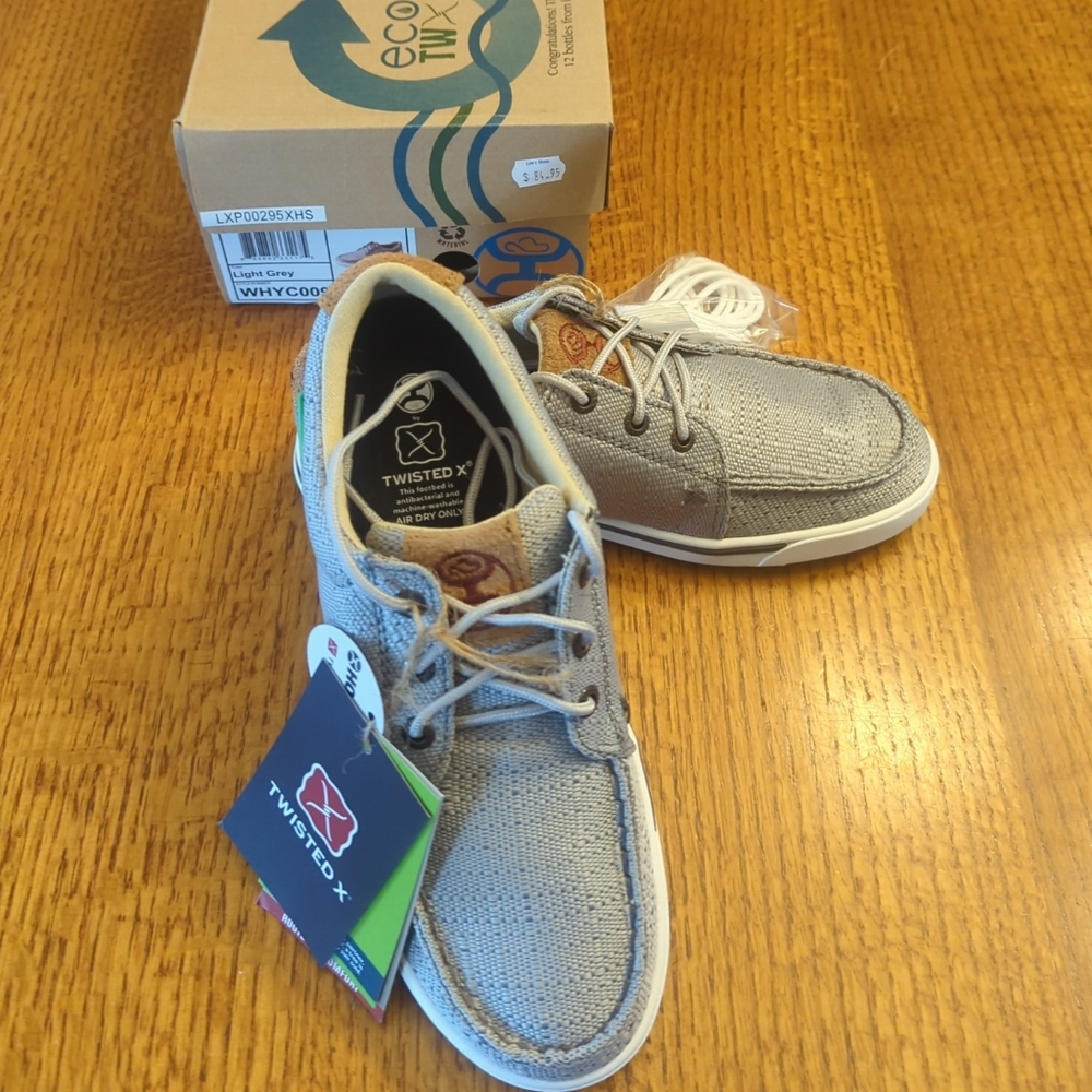 Twisted X - Light Grey- 6M Women Hooey Lopers - WHYC009 New In Box